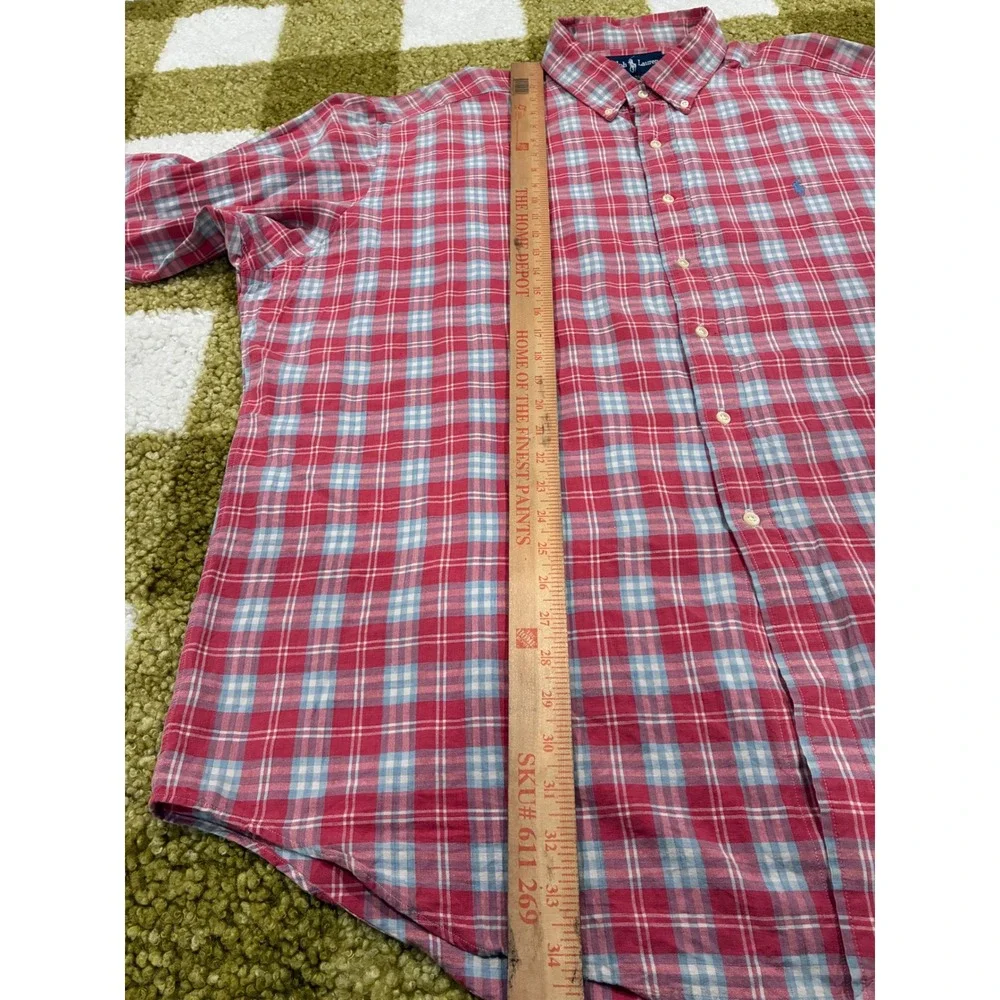 Polo Ralph Lauren Blake Mens XXL Red Plaid Button Down Long Sleeve Cotton‎ Shirt